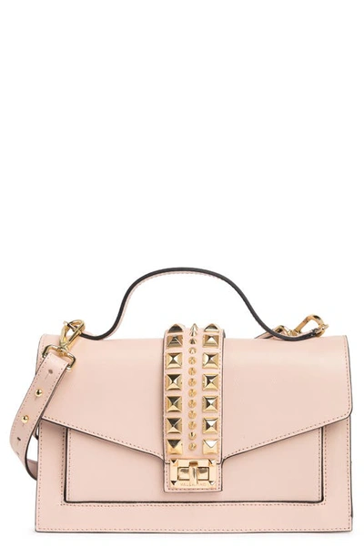 Valentino By Mario Valentino Adrienne Studded Leather Top Handle Satchel In Nude