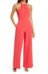 JULIA JORDAN HALTER NECK JUMPSUIT