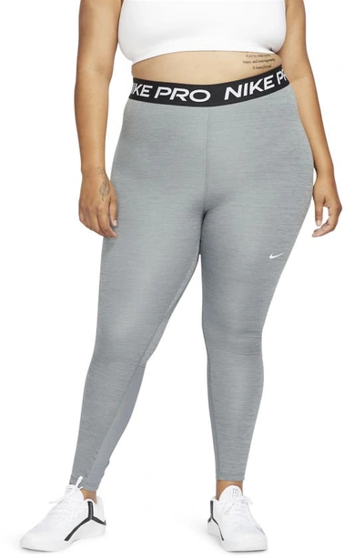 Nike Women's  Pro 365 Leggings (plus Size) In Smoke Grey/heather