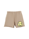 Natasha Zinko Emoji Print Cotton Shorts In Beige