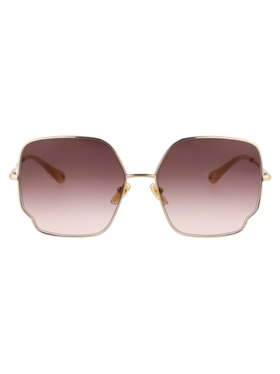 Chloé Ch0092s Sunglasses In Gold