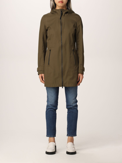 Woolrich Leavitt Light  Parka With Hood In Military