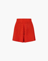 Alanui Palm Springs Orange Gloss Knit Shorts In 2121 Bright Orange