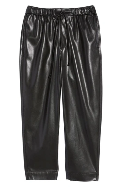 Nanushka Jain Pants In Black Synthetic Leather