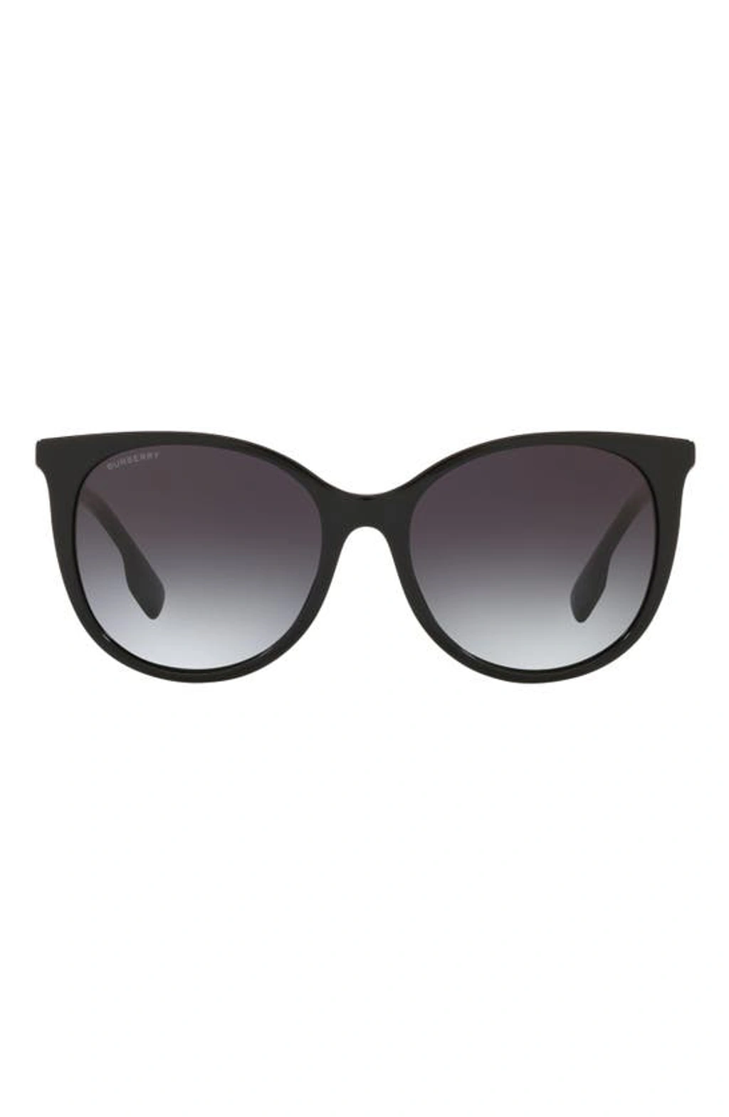Burberry Icon Stripe 55mm Wayfarer Sunglasses In Black  display picture 3