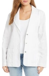 Karen Kane Eyelet Cotton Blazer In Off-white