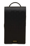 Ashya Heritage Checker Bolo Crossbody Bag In Onyx