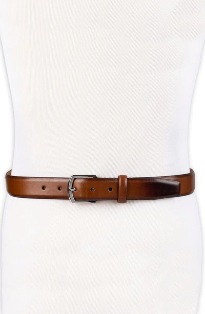 Cole Haan Men's Lewis Burnished Leather Dress Belt In Tan