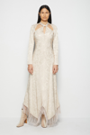 Holiday 2021 Ready-to-wear Madelyn Jacquard Dress In Champagne