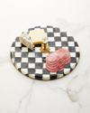 Mackenzie-childs Mackenzie Childs Courtly Check Enameled Steel Cheese Course