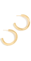 ADINAS JEWELS BENT TUBE HOOP EARRINGS