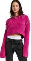 AREA CRYSTAL DOME KNIT PULLOVER PINK/PURPLE