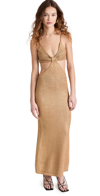 Cult Gaia Serita Cut-out Knit Maxi Dress In Gold