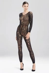 Natori Floral Romance Long Sleeve Lace Bodysuit