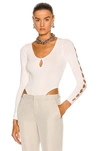 Aya Muse Off-white Alba Bodysuit In White