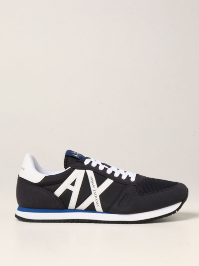 Armani Exchange Lace-up Logo Detail Sneakers In Black