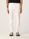 Dondup Jeans In Stretch Cotton Denim In White