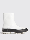 Camperlab White & Black Leather Traktori Boots In Multicolor