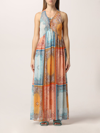 Twinset Dress With Patchwork Print - Atterley In Multicolor
