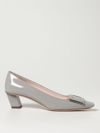 Roger Vivier Belle Vivier Trompette Patent Leather Pumps In Dust