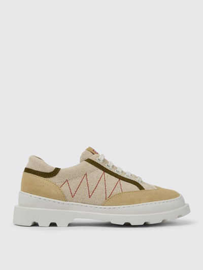 Camper Brutus  Shoes In Cotton And Nubuck In White