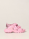 Balenciaga Track Touch-strap Sandals In Pink