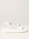 Montelpare Tradition Patent Leather Sandal In White