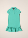 Polo Ralph Lauren Kids' Cotton Dress In Green