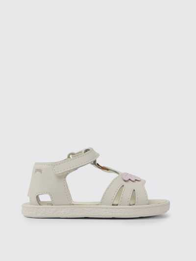 Camper Kids' Miko  Sandals In Calfskin In White