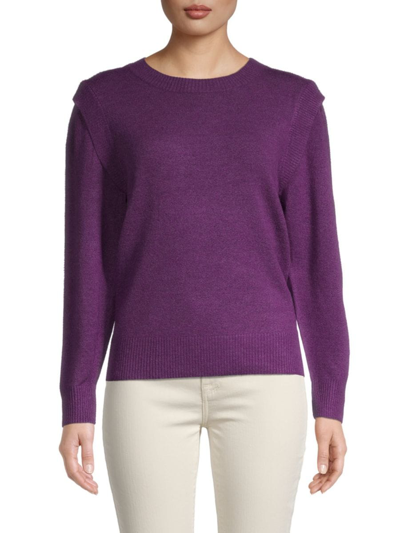 Rebecca Minkoff Women's Waverly Striped Sweater In Purple Melange