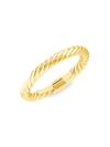 SAKS FIFTH AVENUE MADE IN ITALY WOMEN'S 14K YELLOW GOLD TWISTED STACKABLE RING
