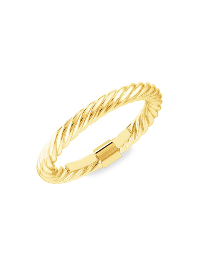 Saks Fifth Avenue Made In Italy Women's 14k Yellow Gold Twisted Stackable Ring