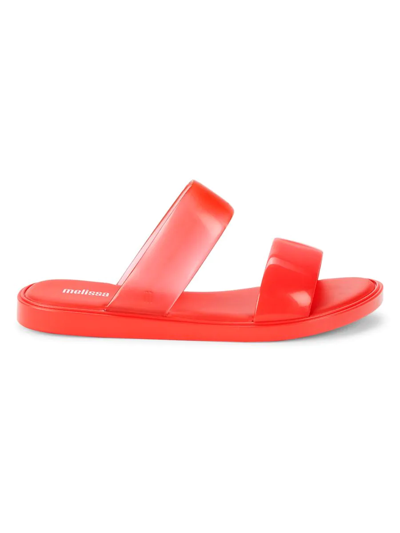 Melissa Women's Bubble Double-strap Sandals In Red