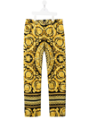 VERSACE BAROQUE-PATTERN PRINT STRAIGHT JEANS