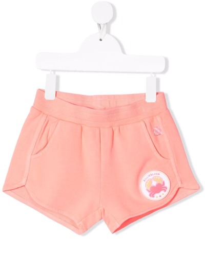 Billieblush Kids' Logo-patch Track Shorts In Pink