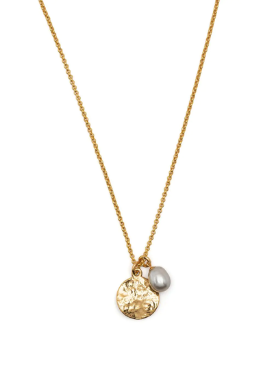 Dower & Hall Pearl Pendant Necklace In Gold