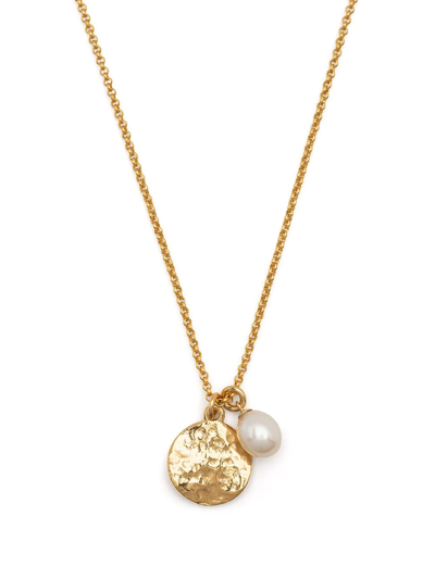Dower & Hall Pearl Detail Necklace In Gold