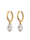 DOWER & HALL TIMELESS OVAL PEARL HOOPS