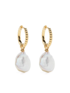 Dower & Hall Dotty Keshi Luna Hoops In Gold