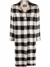 LORENA ANTONIAZZI CHECK-PATTERN LINEN COAT