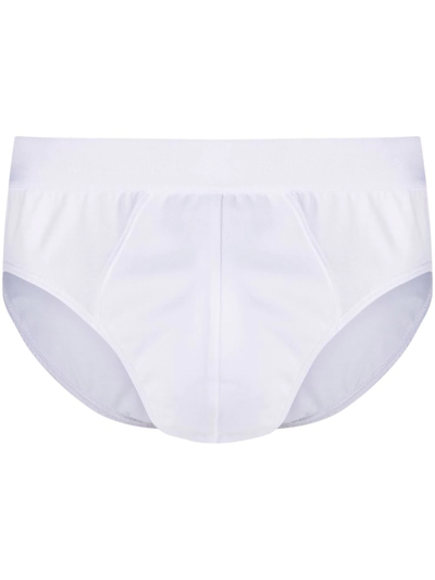 Brioni Elasticated-waistband Briefs In White