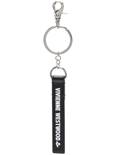 Vivienne Westwood Logo-print Key Ring In Black