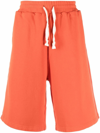 Studio Nicholson Cotton Track Shorts In Orange