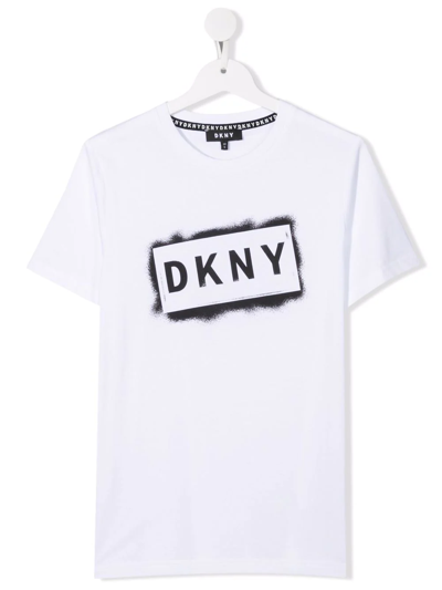 Dkny Teen Logo-print T-shirt In White