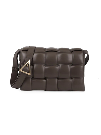 Bottega Veneta Mini Padded Cassette Intrecciato Leather Crossbody Bag In Fondant