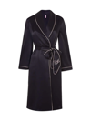 AGENT PROVOCATEUR WOMEN'S CLASSIC CONTRAST-PIPPING SILK ROBE