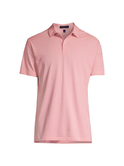 Peter Millar Drum Performance Jersey Polo In Cape Red