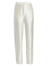 Gauchère Viet Pinstripe Silk Pants In Cream Stripe White