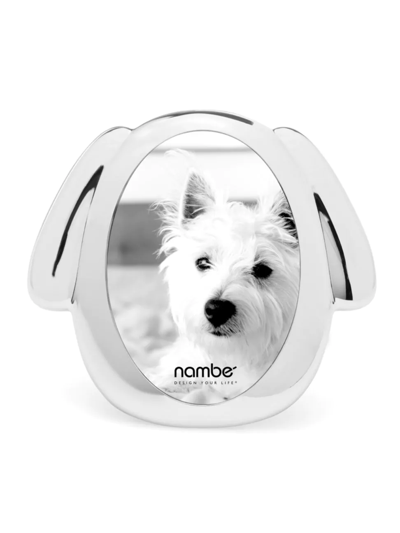 Nambe Pet Collection Dog Photo Frame, 3" X 5" In Silver-tone