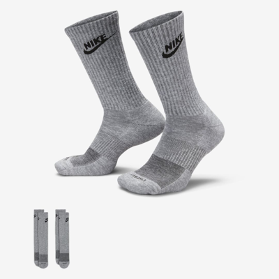 Nike Everyday Plus Cushioned Crew Socks In Grey